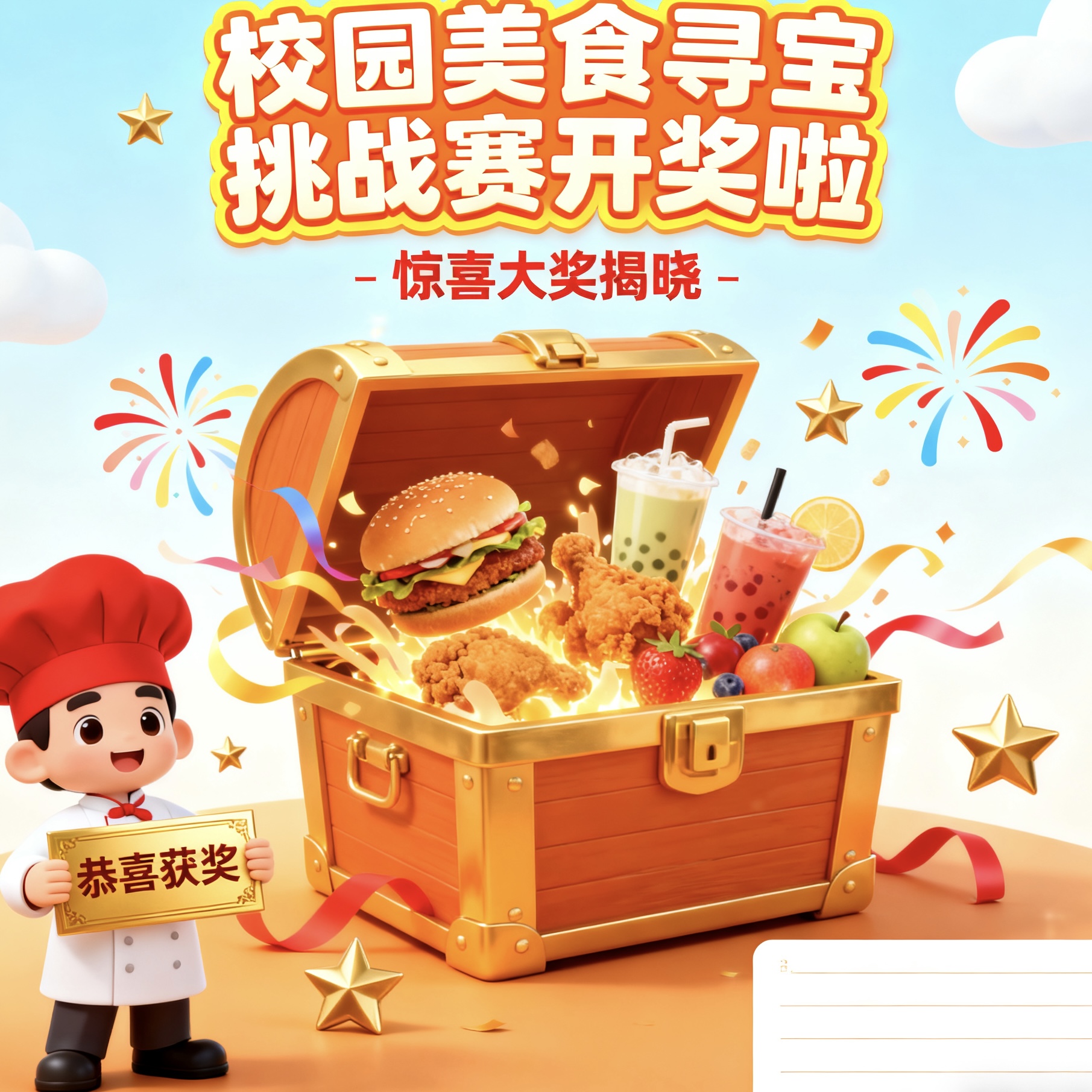 校园美食寻宝挑战赛开奖啦！干饭王者诞生✨